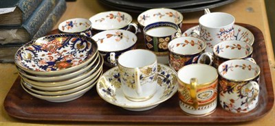 Lot 393 - Tray of 19th century coffee cans and saucers mainly Derby examples