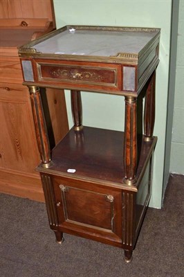 Lot 460 - Gilt bedside table with marble top