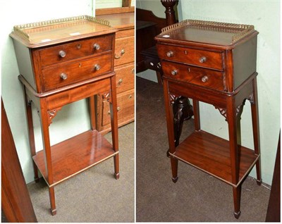 Lot 464 - A pair of two drawer bedside cabinets in the French style