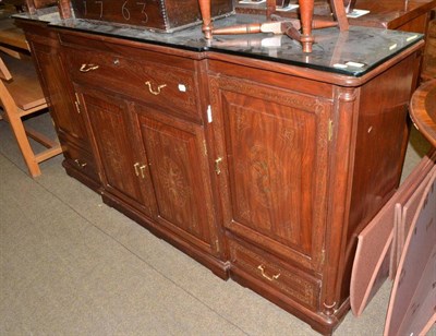 Lot 475 - Indian brass inlaid sideboard