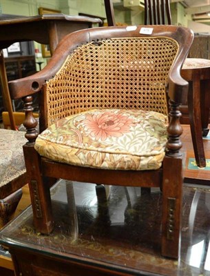 Lot 478 - Child's chair with caned back