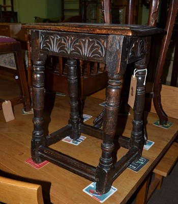 Lot 483 - A 17th century style joint stool