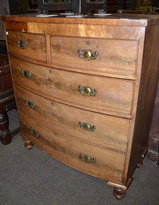 Lot 489 - Victorian mahogany bow front chest