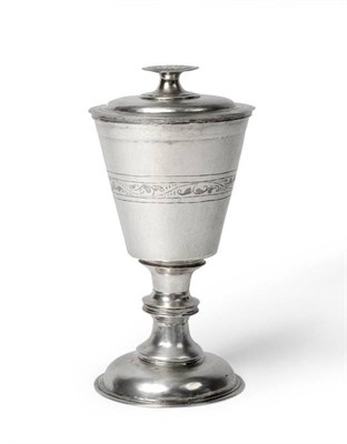 Lot 602 - An Elizabeth I Silver Communion Cup, Christopher Easton, Exeter, circa 1582, the domed foot...