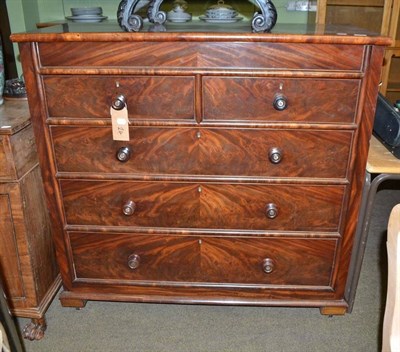 Lot 506 - A 19th century chest with frieze drawer and two short and three long drawers below