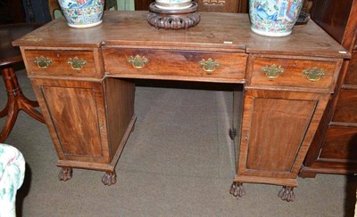 Lot 507 - Regency mahogany sideboard on claw feet