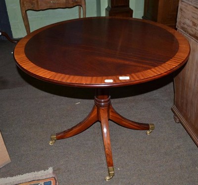 Lot 508 - Reproduction inlaid pedestal table