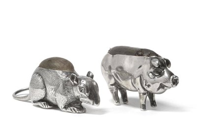 Lot 605 - Two Edward VII Silver Novelty Pin Cushions, Adie & Lovekin Ltd, Birmingham 1908 and 1906, one...