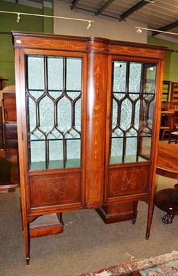 Lot 535 - Edwardian inlaid display cabinet