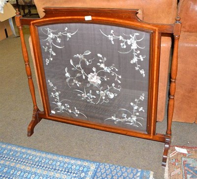 Lot 536 - Chinese embroidered panel in an Edwardian screen