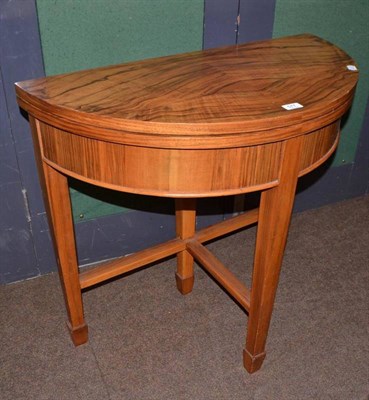 Lot 577 - D-shaped fold over card table