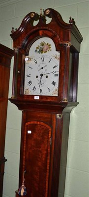 Lot 589 - A mahogany two train longcase clock by Thomas Nurse Lynn, with painted dial