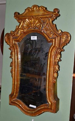 Lot 597 - Early 19th century Continental gilt mirror (adapted from a larger piece)