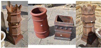 Lot 677 - Four assorted stoneware chimneys