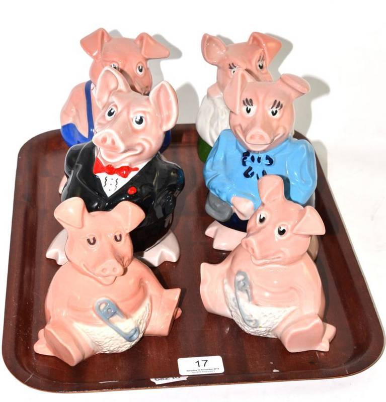 Lot 17 - Six Natwest piggy banks