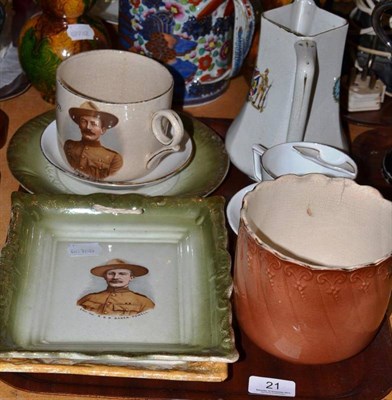 Lot 21 - Collection of Baden-Powell commemorative ceramics including plaques, cups and saucers, jug etc