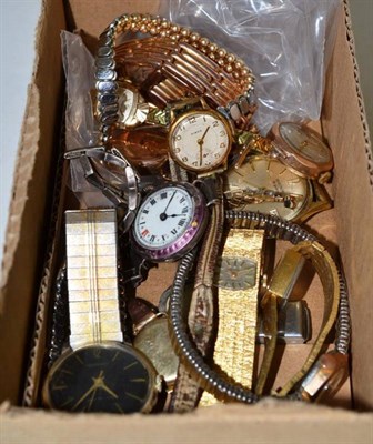 Lot 74 - Six 9ct gold lady's wristwatches and other wristwatches