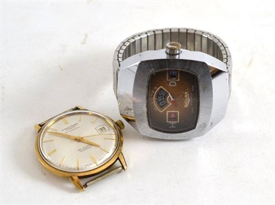Lot 76 - Sicura digital D500 wristwatch on metal bracelet with extra links and a Swiss Kaufmann...