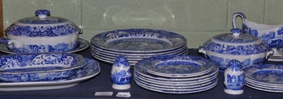 Lot 124 - A collection of Spode Italian pattern tableware, including two tureens, side plates, table...