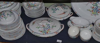 Lot 133 - A Japanese porcelain seventy-two piece dinner service decorated in the Kakiemon style