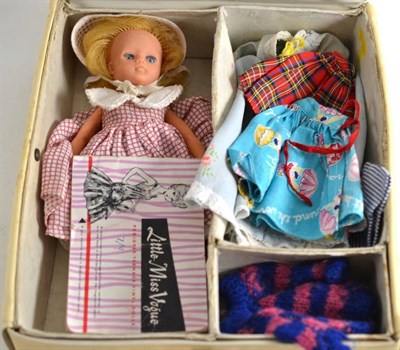 Lot 198 - Late 1950's Pedigree Little Miss Vogue doll in case with extra clothing