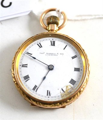 Lot 213 - A 9ct gold fob watch