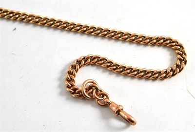 Lot 217 - A 9ct rose gold Albert chain