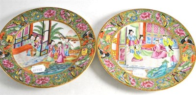 Lot 299 - Pair of Canton plates