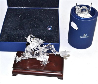 Lot 308 - A Swarovski dragon, boxed and another smaller, boxed (2)