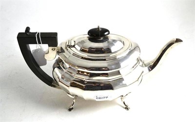 Lot 314 - Silver teapot