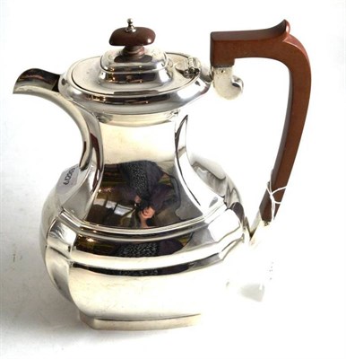 Lot 317 - Silver baluster hot water jug