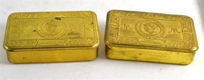 Lot 324 - Two Princess Mary 1914 Christmas tins, one with contents