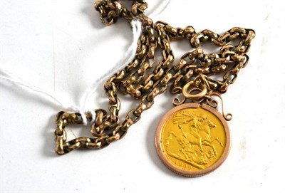 Lot 326 - An 1892 full sovereign pendant on chain