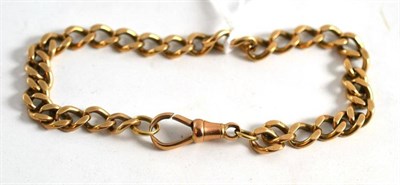 Lot 360 - A 9ct gold curb bracelet (a.f.)