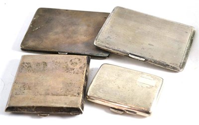 Lot 365 - Four silver cigarette cases