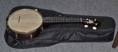 Lot 384 - Dallas George Formby banjo ukulele, in sold slip case