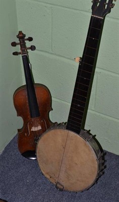 Lot 389 - Banjo and violin