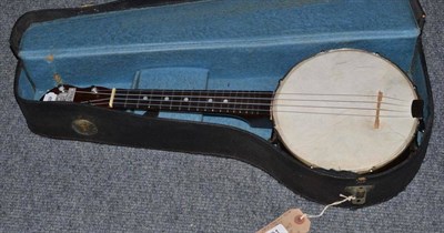 Lot 391 - Dallas George Formby banjo ukulele, in hard case