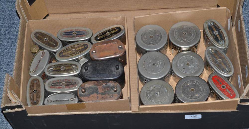 Lot 392 - Twenty three money boxes including The Yorkshire Penny Bank Ltd