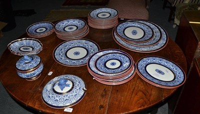 Lot 396 - Collection of Royal Worcester blue onion pattern dinner wares and similar dessert wares