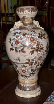 Lot 404 - Large Japanese earthenware vase