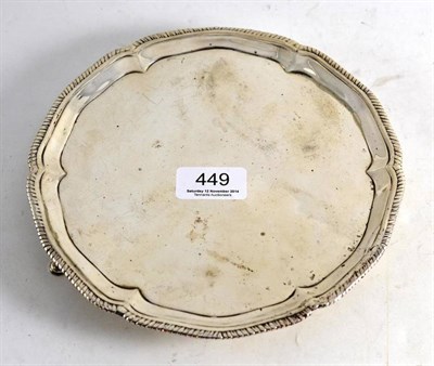 Lot 449 - A George III silver waiter, London 1777