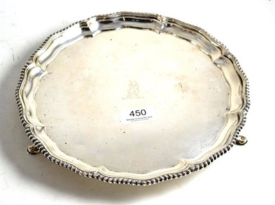 Lot 450 - A silver salver, London 1903