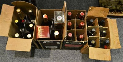 Lot 455 - A mixed parcel including Moet & Chandon NV, assorted Towny and LBV port, brandy, Bols Apricot,...