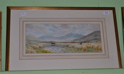 Lot 478 - Henry Hilton, Two views of Snowdonia, watercolours (2)