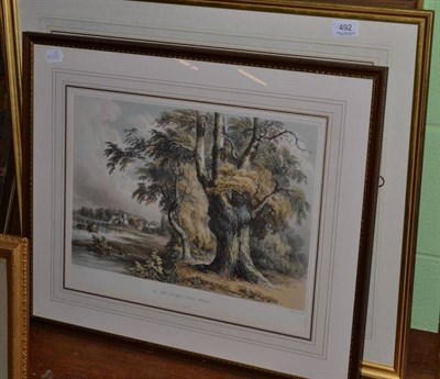 Lot 492 - Three large prints, ";On The Thames near Putney"; by Gauci after Maisey, ";A Spotted...