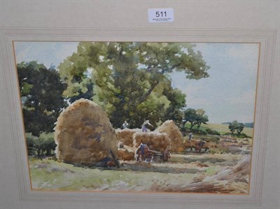 Lot 511 - David Hoggin framed watercolour 'Rich Harvest'