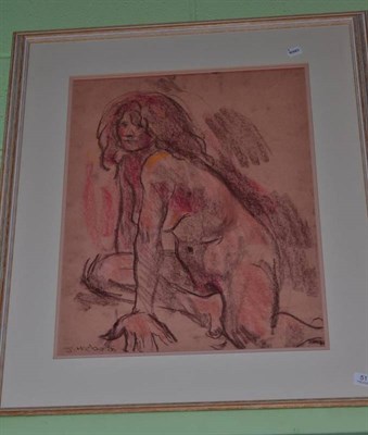 Lot 517 - John Mackie ";Artist Model Carcassonne";, signed, pastel