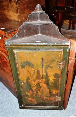 Lot 591 - A 19th century corner cabinet decorated with figures