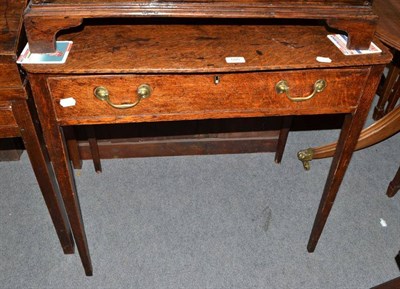 Lot 595 - George III oak side table